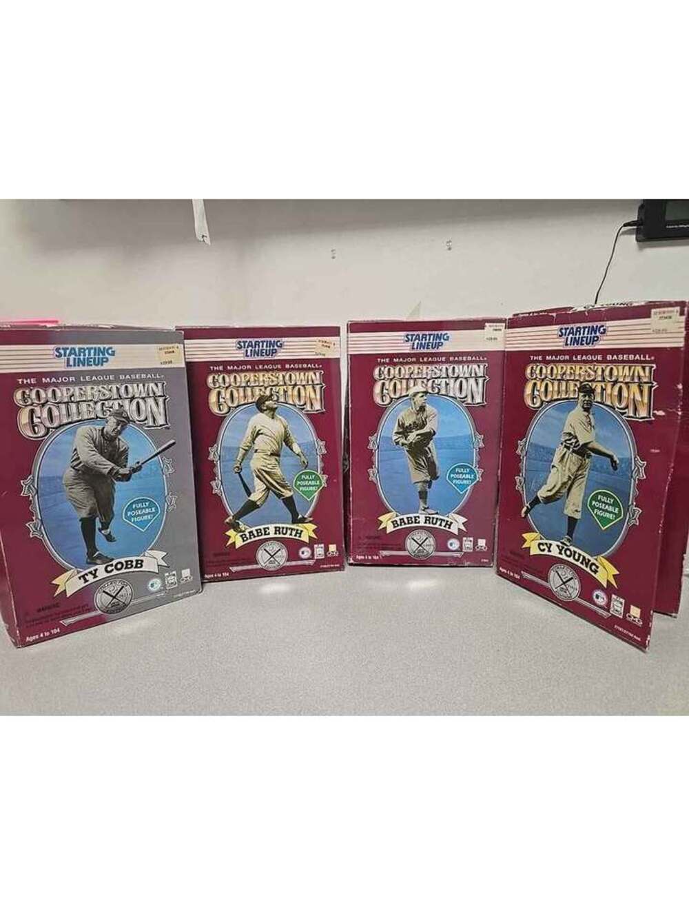 STARTING LINE UPS COPPERSTOWN COLLECTION TY COBB BABE RUTH CY YOUNG Set Of 4